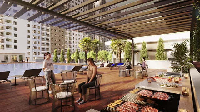 BBQ area artist impression