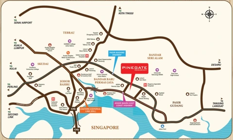 Pinegate source brochure area map